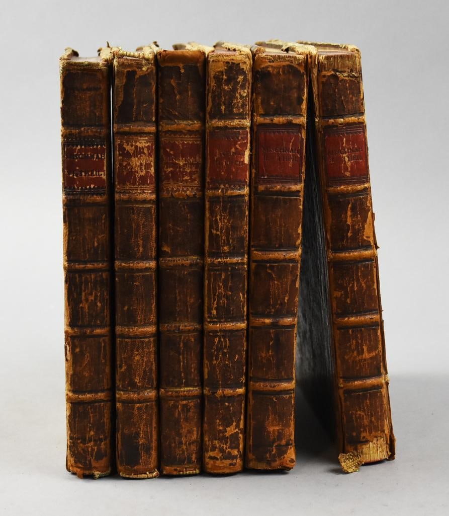 Johann Jacob Rabe (1710-98 Ger) 1760-63 Mishnah-6 Parts: This is a wonderful set of six books of Mishnah or Text of the Talmud. The books were published in six parts from 1760-1763. They were paraphrased and annotated from Hebrew to German by Johann Jacob
