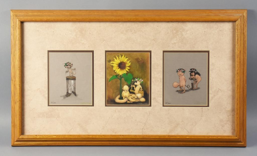 Vintage Charles Bragg Whimsical Limited Editions, Framed (1 of 8)