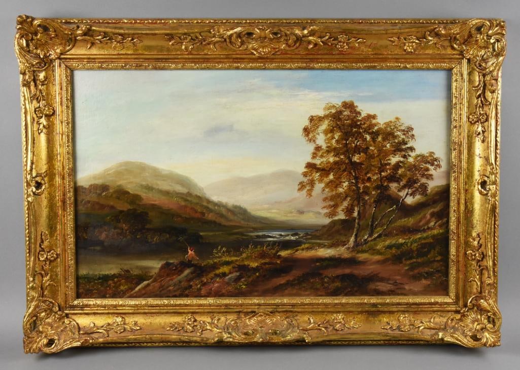 Francis Herbert Palmer (1867-1899) Oil on Canvas Landscape (1 of 6)