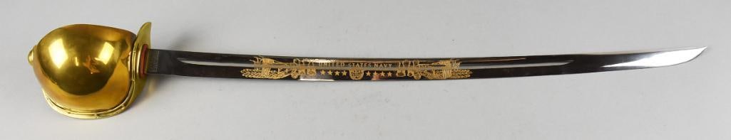 USHS United States Navy Ceremonial Cutlass w/ Case (1 of 7)