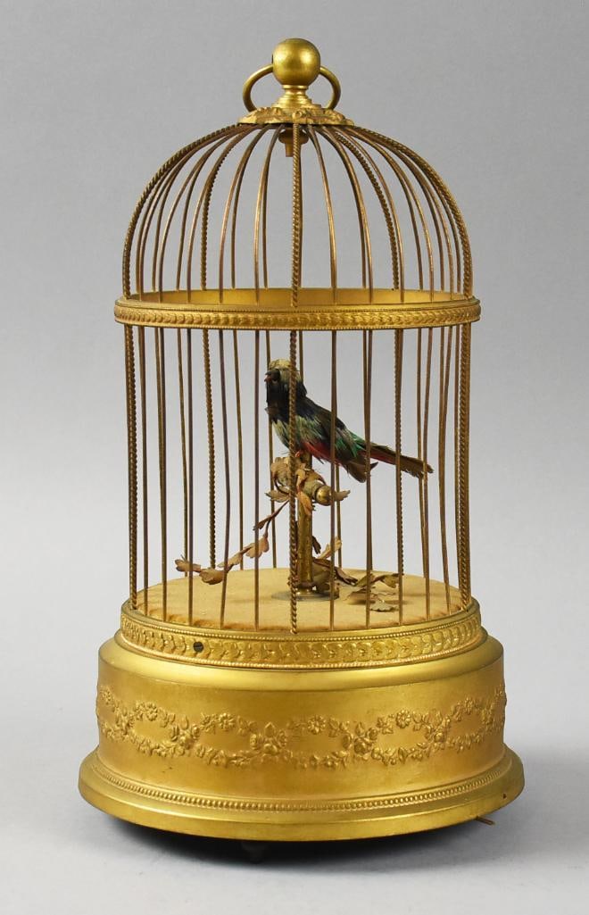 Early 20th Century French Singing Bird in Cage Automaton (1 of 9)
