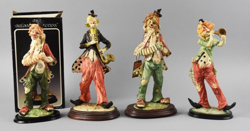 Vintage Capodimonte Style Clown Figures (1 of 8)