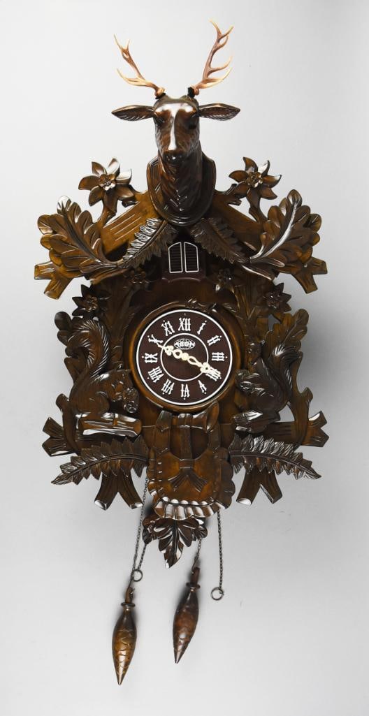 AEON Stag Cuckoo Clock, Battery Operated (1 of 10)