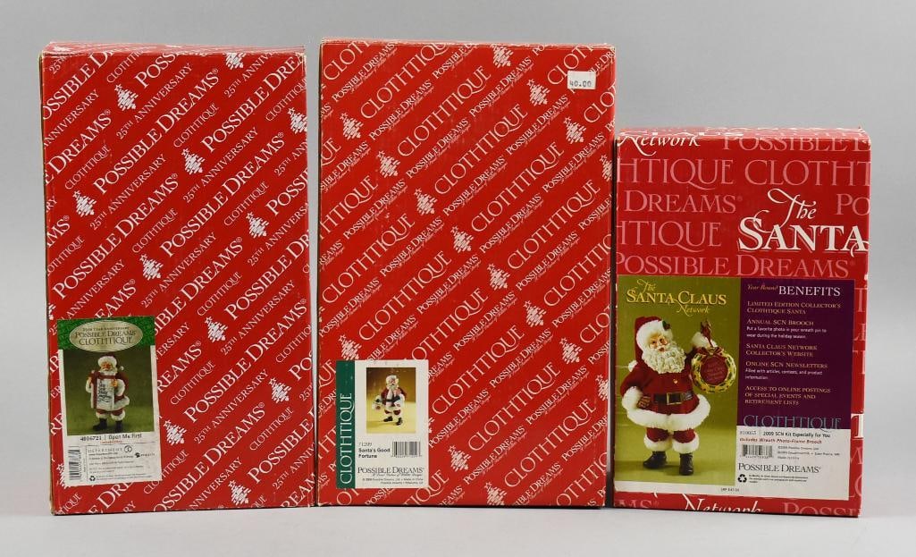 Possible Dreams Clothtique Santa Claus Figures, MIB (1 of 5)