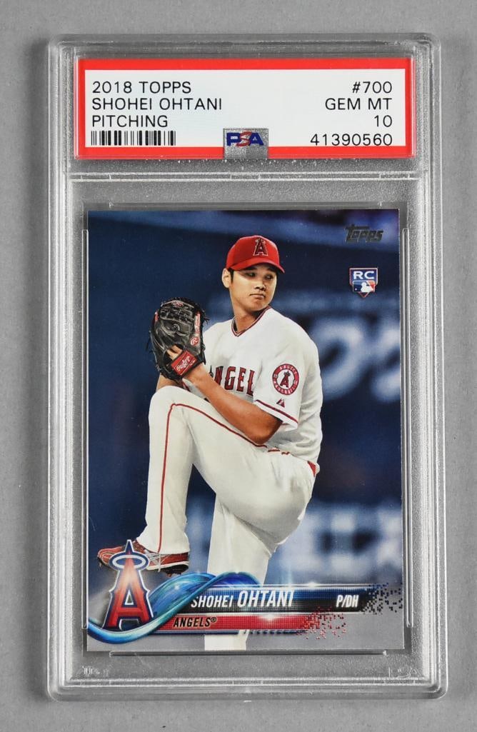 2018 Topps Chrome Shohei Ohtani Pitching, PSA GEM MT 10: This is a 2018 Topps Chrome Shohei Ohtani Pitching card graded PSA GEM MT 10. Featuring the two-way sensation during his breakout rookie season with the Los Angeles Angels, this card captures