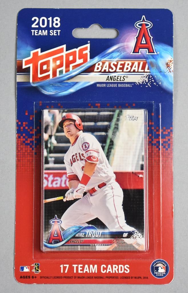 Topps 2018 Anaheim Angels Ohtani Rookie: For collectors and enthusiasts, this Topps 2018 Anaheim Angels Team Set features 17 cards of prominent team players, including Mike Trout, Shohei Ohtani's rookie card, and Andrelton Simmons. Factory-s