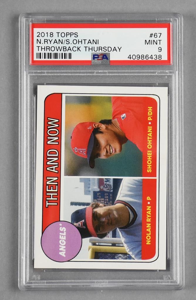 2018 Topps Throwback Thursday, Ryan/Ohtani PSA Mint 9 (1 of 2)