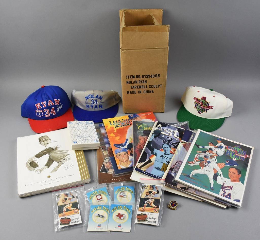Signed Nolan Ryan Hall of Fame Pitcher Memorabilia, Hats & More (1 of 9)