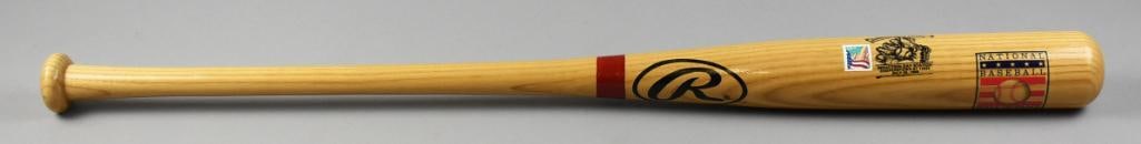 National Baseball 1999 Induction Day Bat, 33c Stamp: Great bat commemorating Induction Day, July 25, 1999. Bat is imprinted for the Hall of Fame and includes a postally unused 33c postage stamp.
