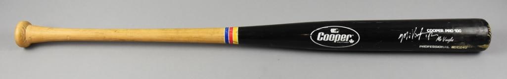 Mo Vaugn MLB First Baseman Signed Game Used Bat (1 of 6)