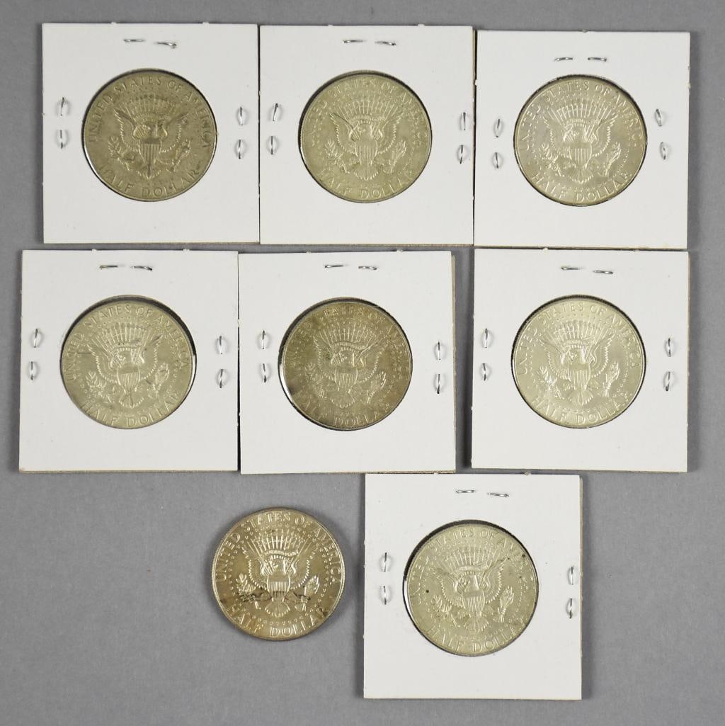 1964, 1968 Kennedy Half Silver Dollars - 2