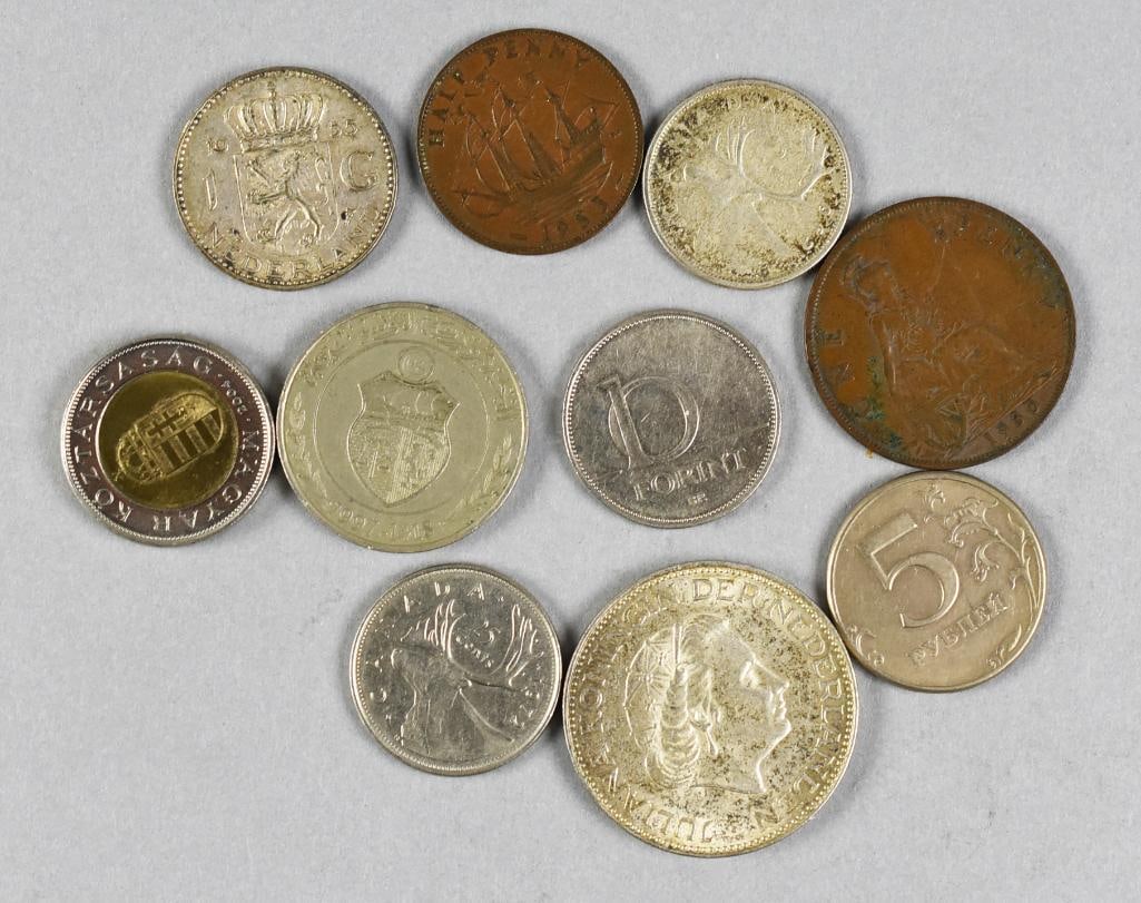 Vintage Assorted Foreign Loose Coins - 2