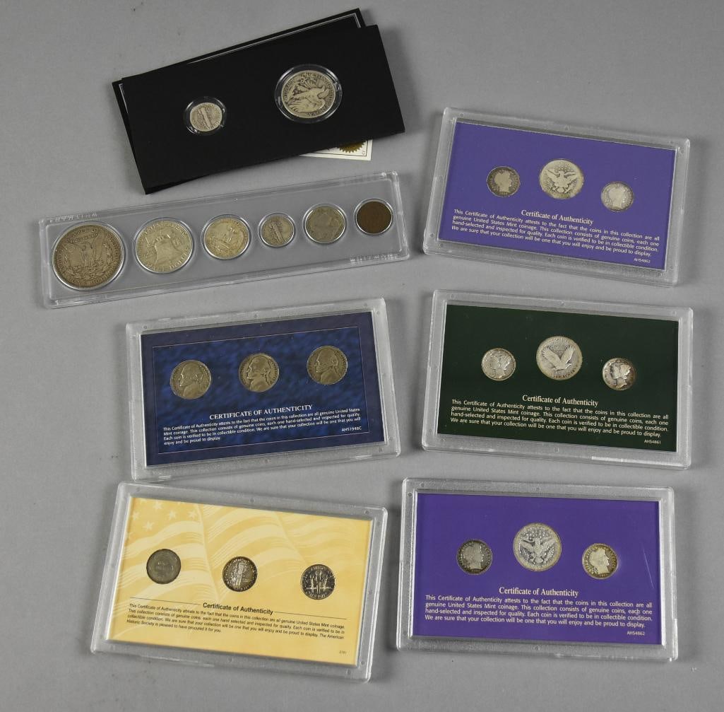 Assorted Silver Coin Collections, Cased, Circulated - 2