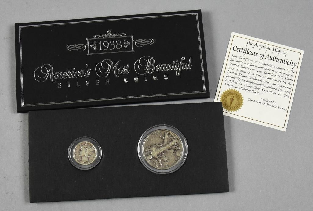 Assorted Silver Coin Collections, Cased, Circulated - 6