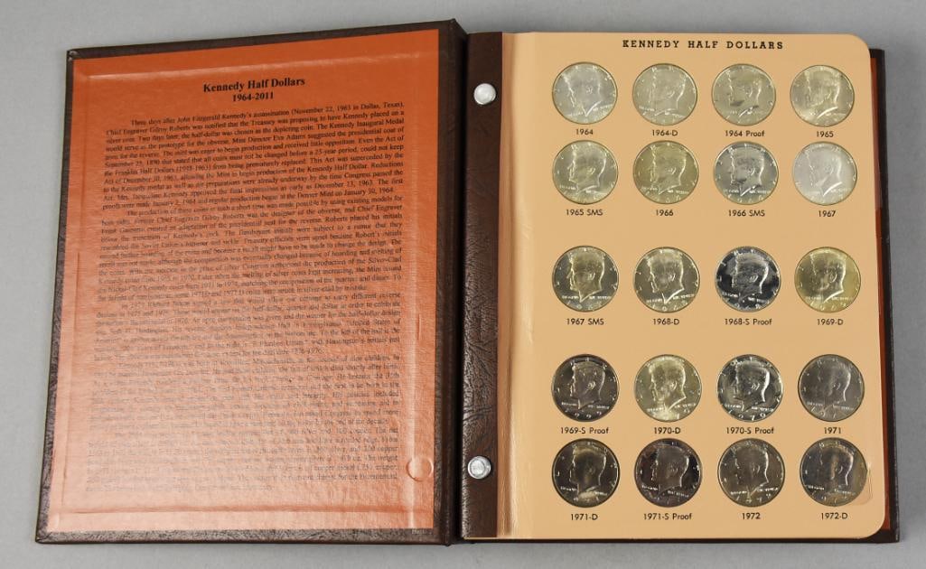 Dansco Corp Kennedy Half Dollars 1964 - 2011 Full, PLUS: This Dansco Corp Kennedy half dollar set contains coins from 1964 to 2011 and includes four additional coins from 2013 and 2014.