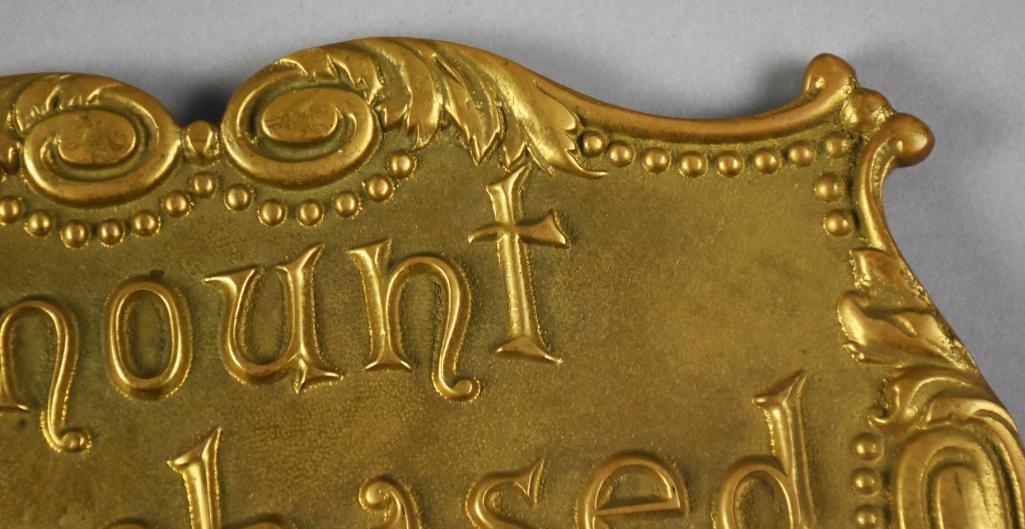 Amount Purchased Brass Register Topper - 4