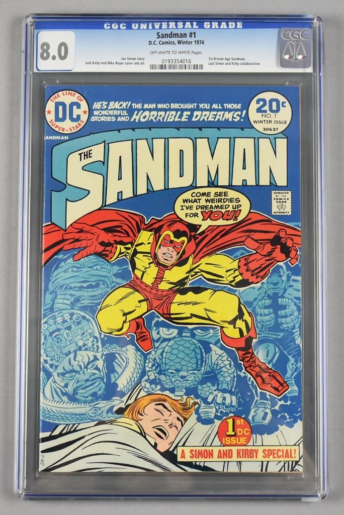 1974 DC Comics Sandman #1 Comic Book, CGC Graded 8.0 (1 of 3)