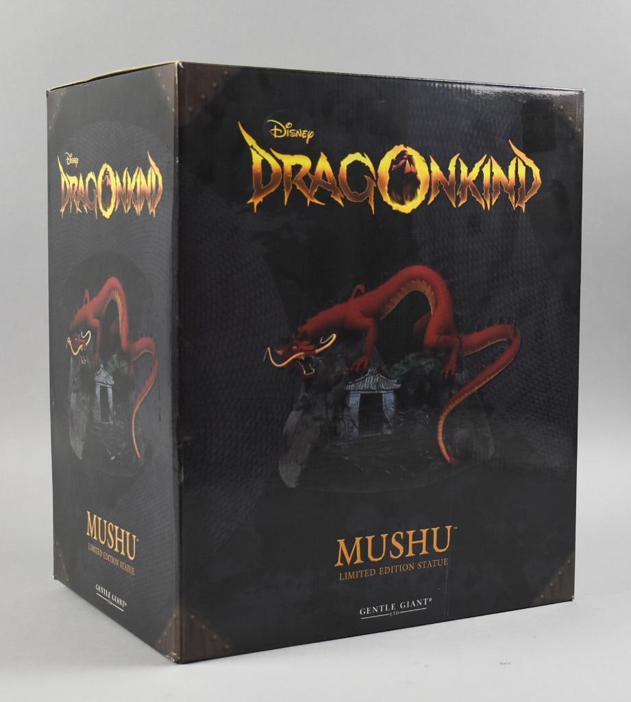 Ltd Ed 2007 Gentle Giant Disney Dragonkind Mushu MIB NOS: Cool limited edition Gentle Giant Ltd for Disney collectible adult toy. It is from Dragonkind and the figure is Mushu. Number 201/1000 and comes with COA. Single owner collection from the largest toy
