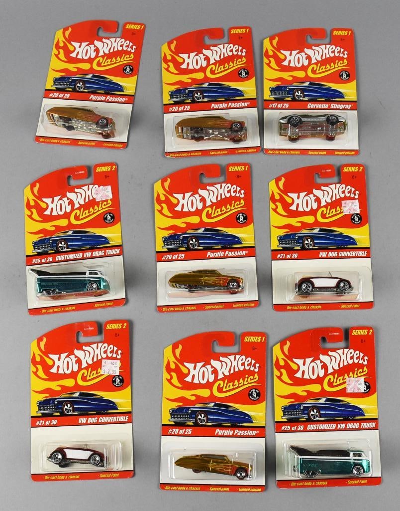 (9) 2000s Mattel Hot Wheels Classics Diecast MOC NOS (1 of 3)