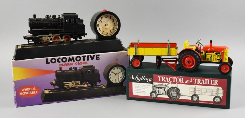 Schylling Tractor & Trailer, Locomotive Alarm Clock (1 of 2)