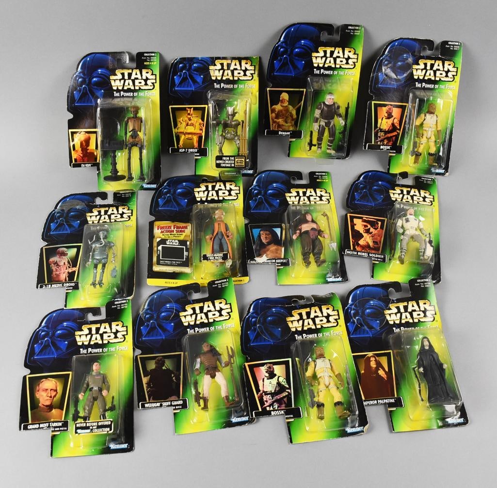 (12) 1990s Kenner Star Wars Power of the Force Figures MOC (1 of 5)