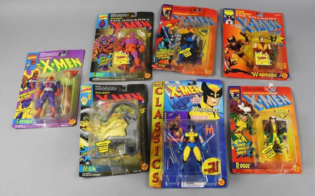 (7) 1990s Toy Biz X-Men Action Figures MOC NOS (1 of 2)