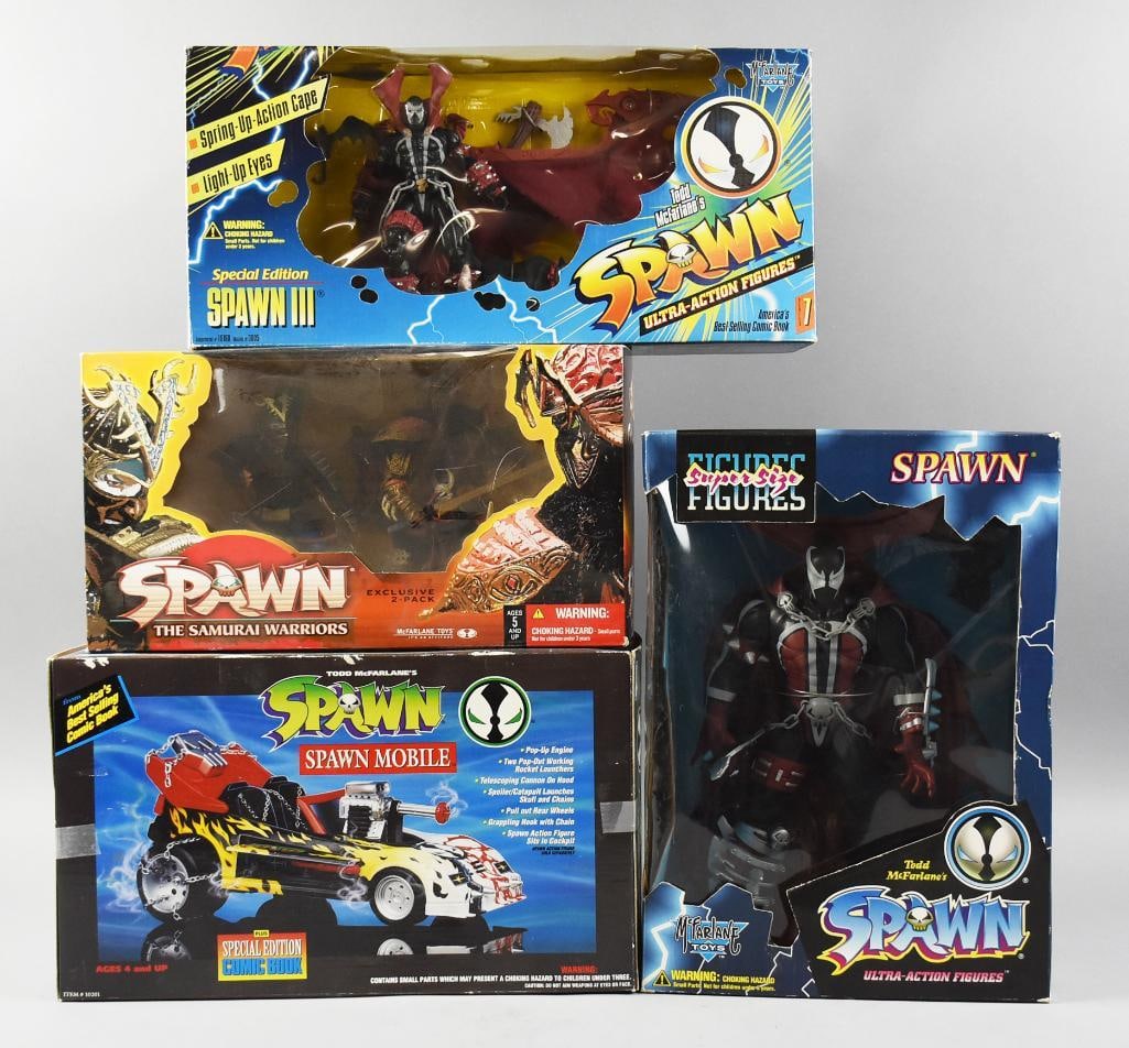 (4) 1990s-2000s McFarlane Spawn Assorted Action Toys MIB NOS (1 of 2)