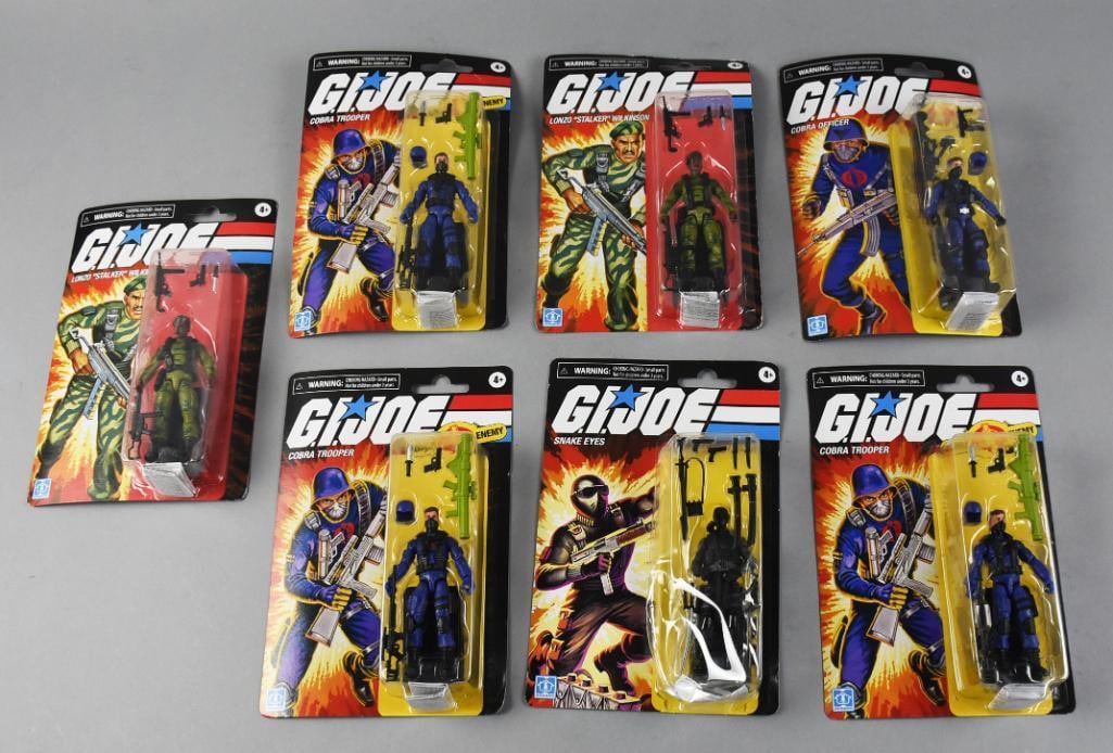 (7) 2000s Hasbro GI Joe Action Figures MOC NOS (1 of 2)
