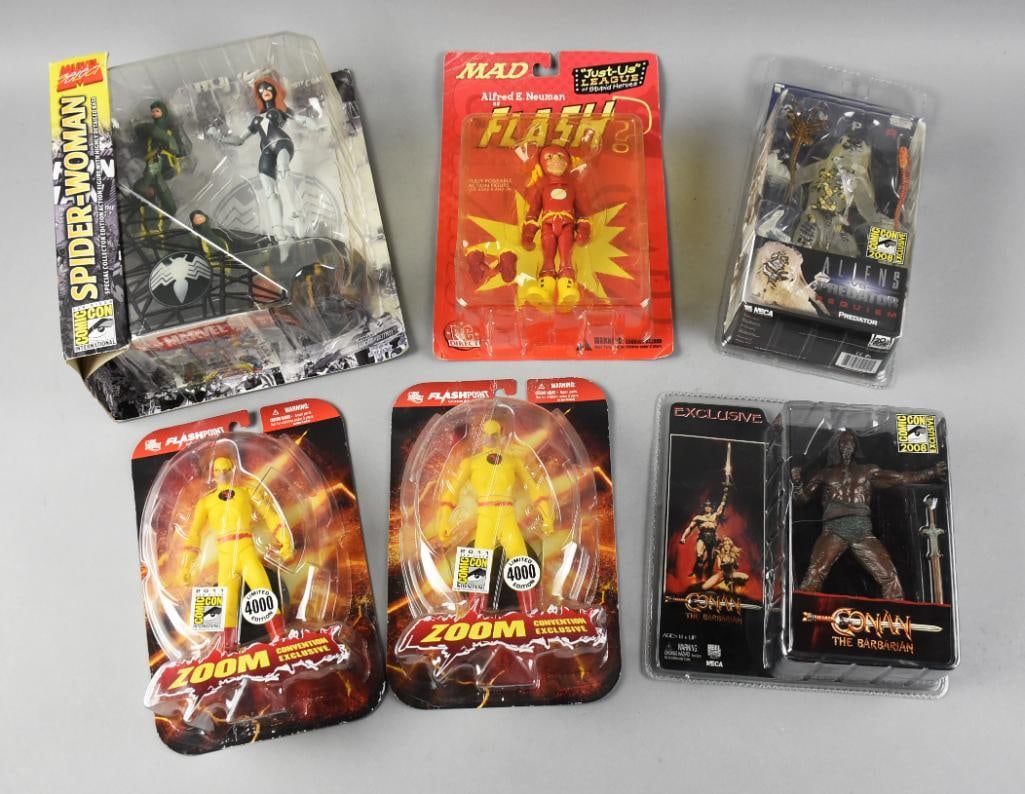 (6) 2000s Assorted Comic Con Action Figures PLUS MOC NOS (1 of 2)
