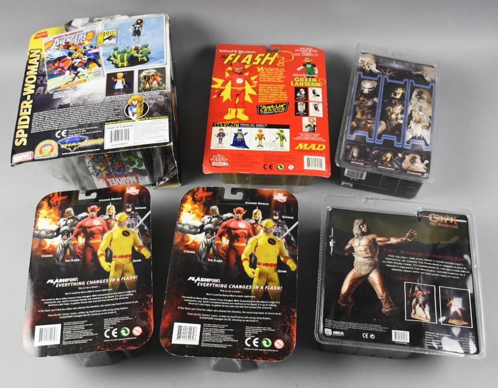 (6) 2000s Assorted Comic Con Action Figures PLUS MOC NOS - 2