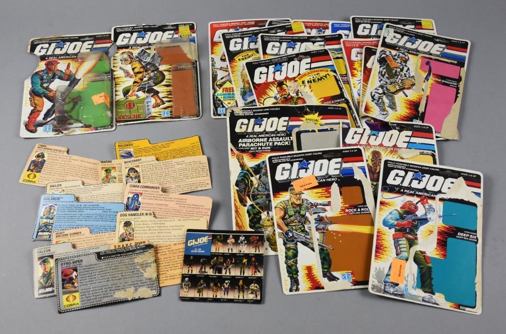 Vintage Hasbro GI Joe Card Backs Only and File Cards (1 of 3)