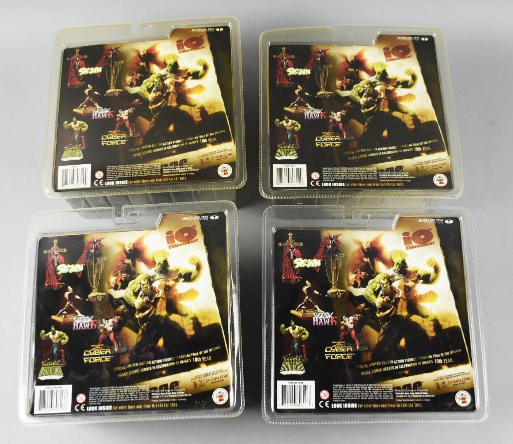 (4) 2002 McFarlane Spawn Image 10th Anniversary MIP - NOS - 2