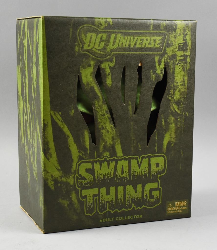 2011 Mattel DC Universe Swamp Thing MIB NOS: Lot is for the 2011 DC Universe Swamp Thing figure from Mattel. Comes in the original box.