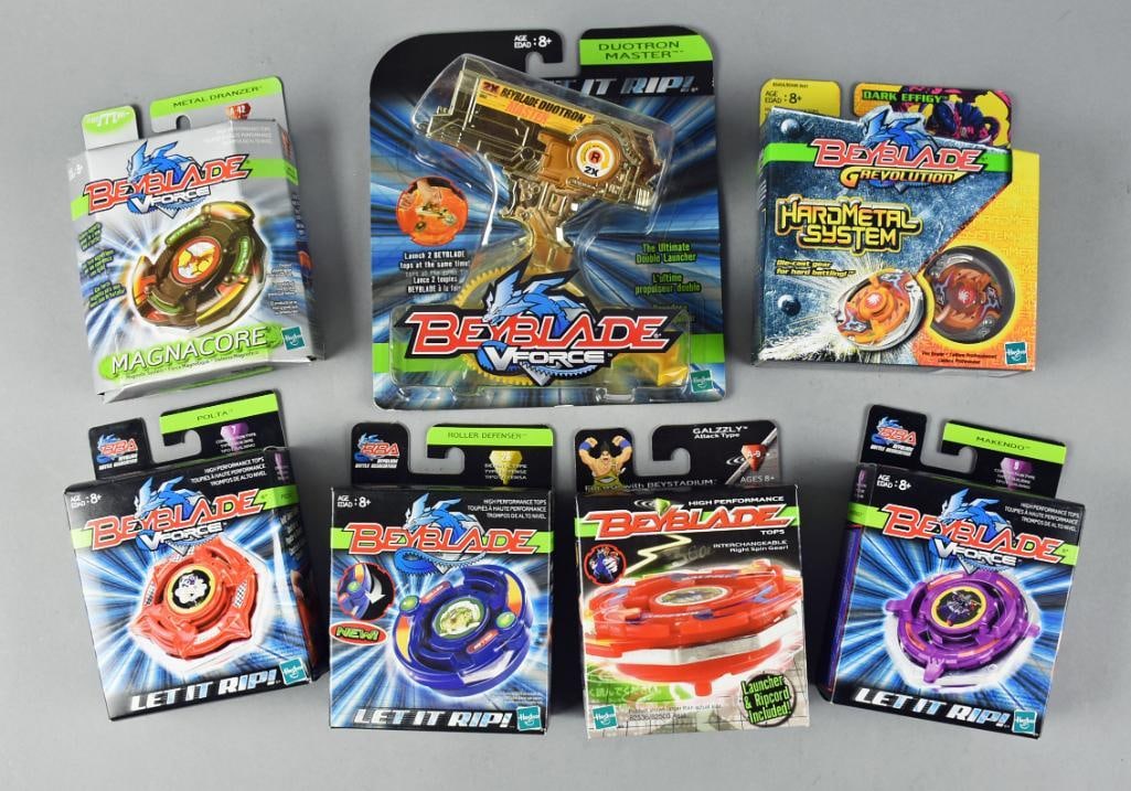 2000s Hasbro Beyblade Toy Assortment MIP NOS: Each of these Hasbro Beyblade toys are different. All from the 2000s with Duotron Master, Let It Rip and others.