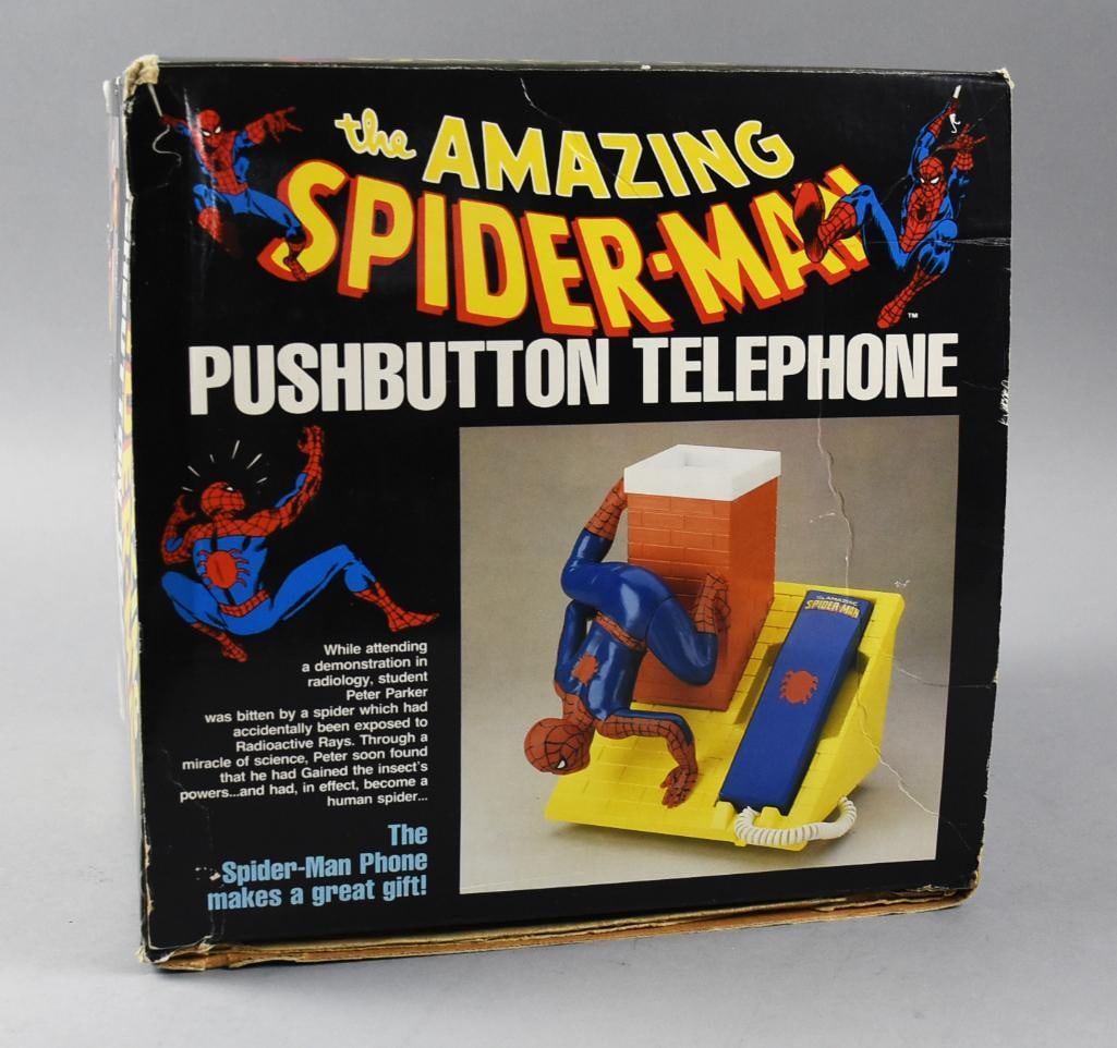 1984 Carlton Spider-Man Push Button Telephone MIB NOS (1 of 5)
