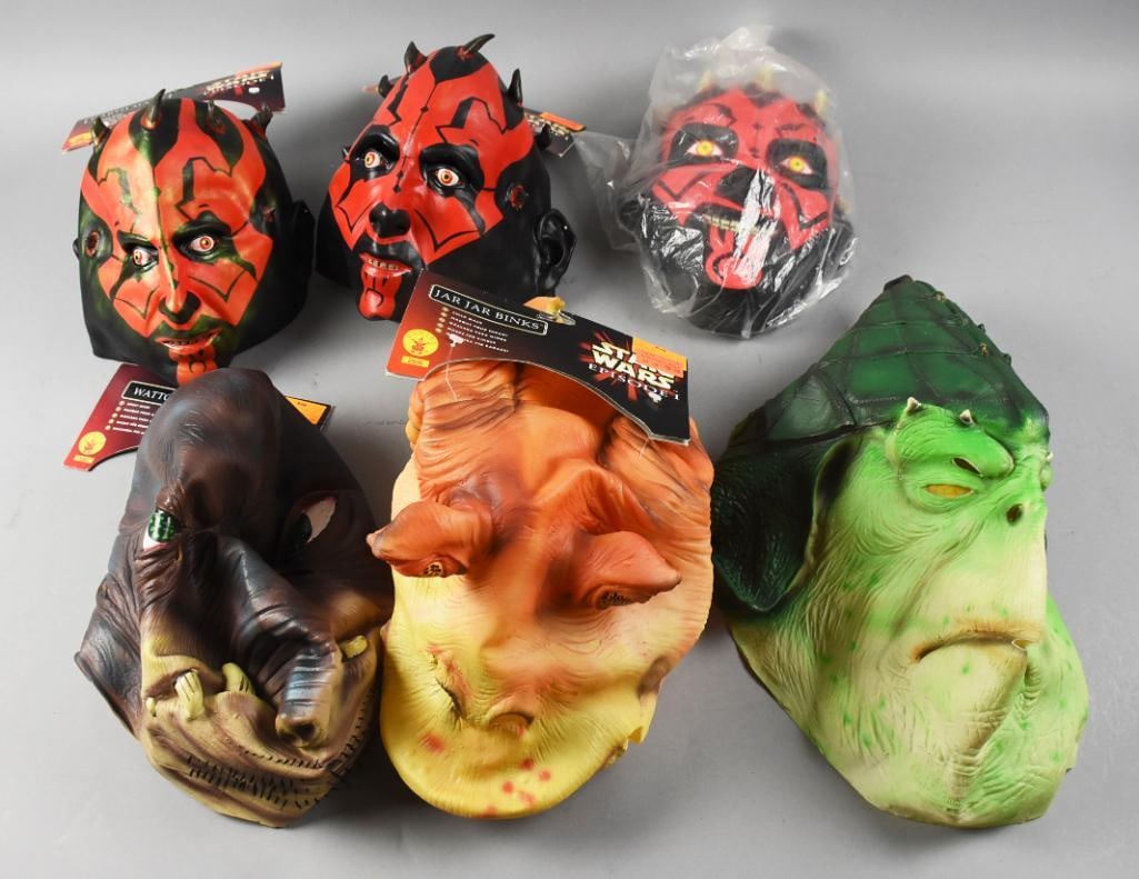 Star Wars Darth Maul, Jar Jar BInks, Boss Nass, Watto PVC Masks (1 of 5)