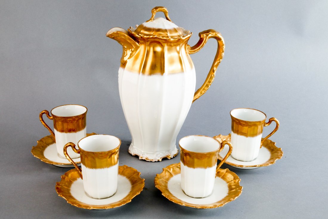 Antique Marshall Fields Limoges Chocolate Set (1 of 3)