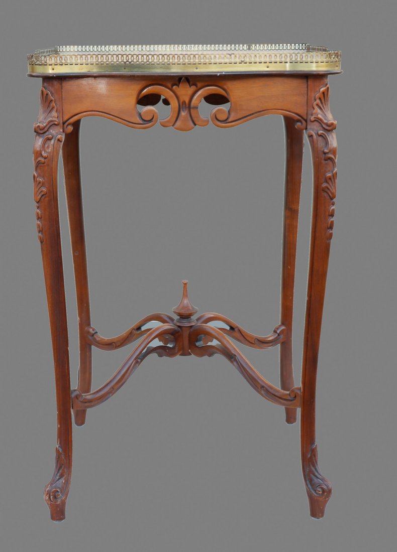 c1930 French Parquet Accent Table (1 of 5)