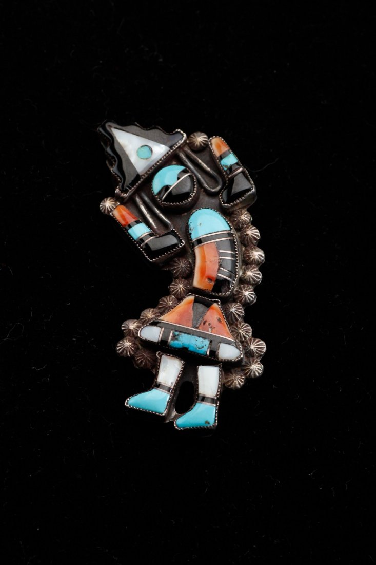 Navajo Sterling Rainbow Dancer Brooch (1 of 1)