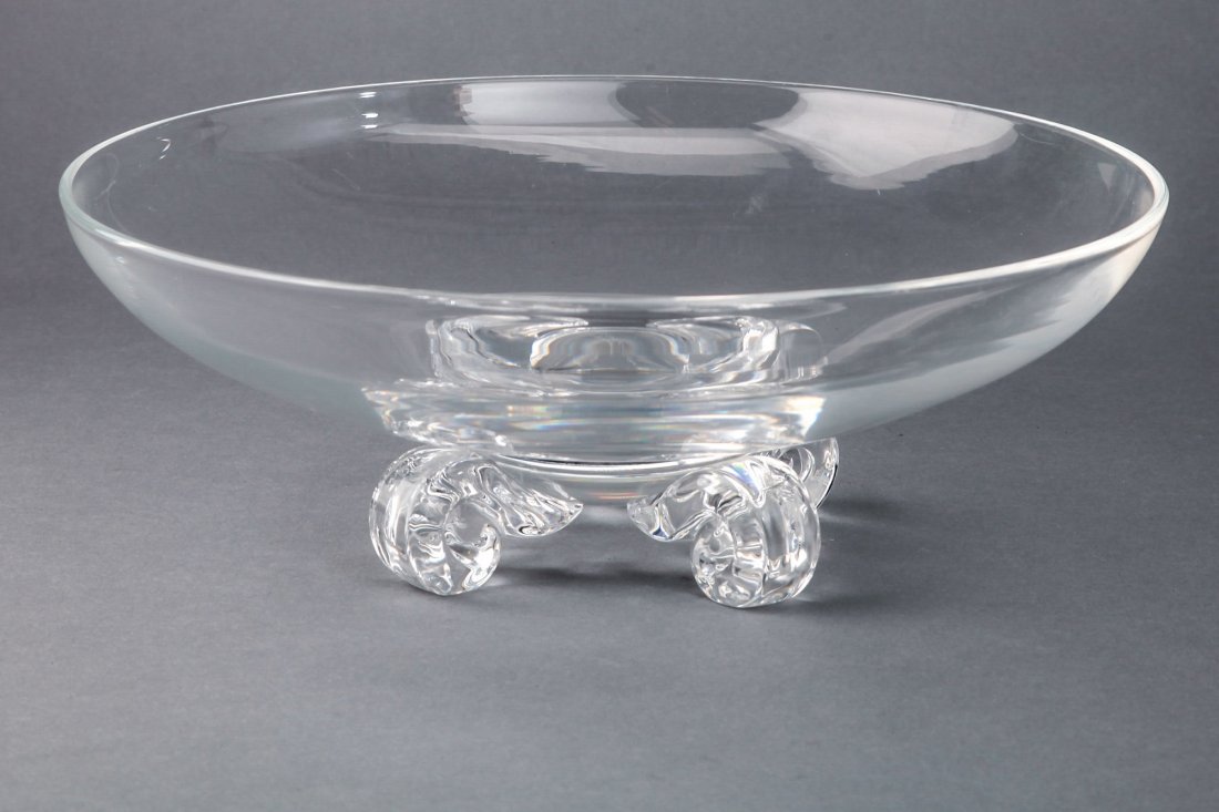 Steuben Footed Crystal Bowl (1 of 2)