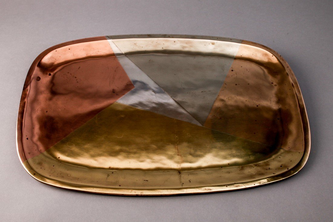 Los Castillo Handwrought 5 Metals Tray Taxco (1 of 4)