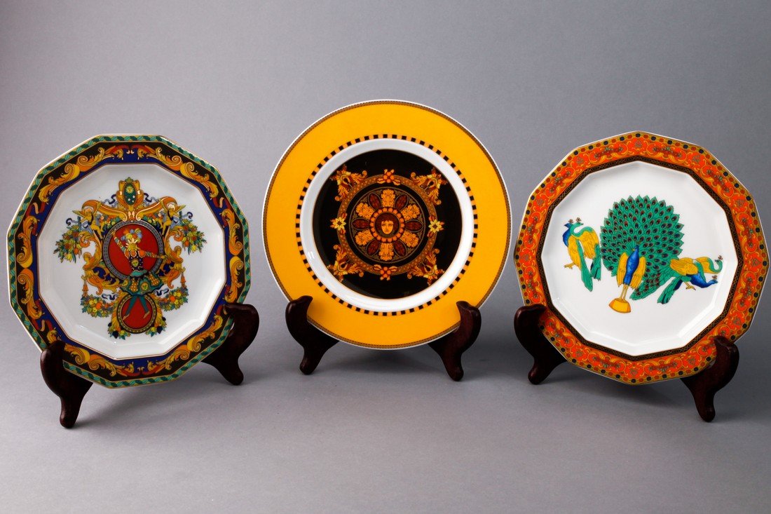 3 German Rosenthal "Versace" Porcelain Side Plates (1 of 2)