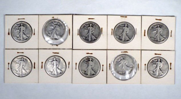 Lot  of Franklin Silver Half Dollars (1 of 7)