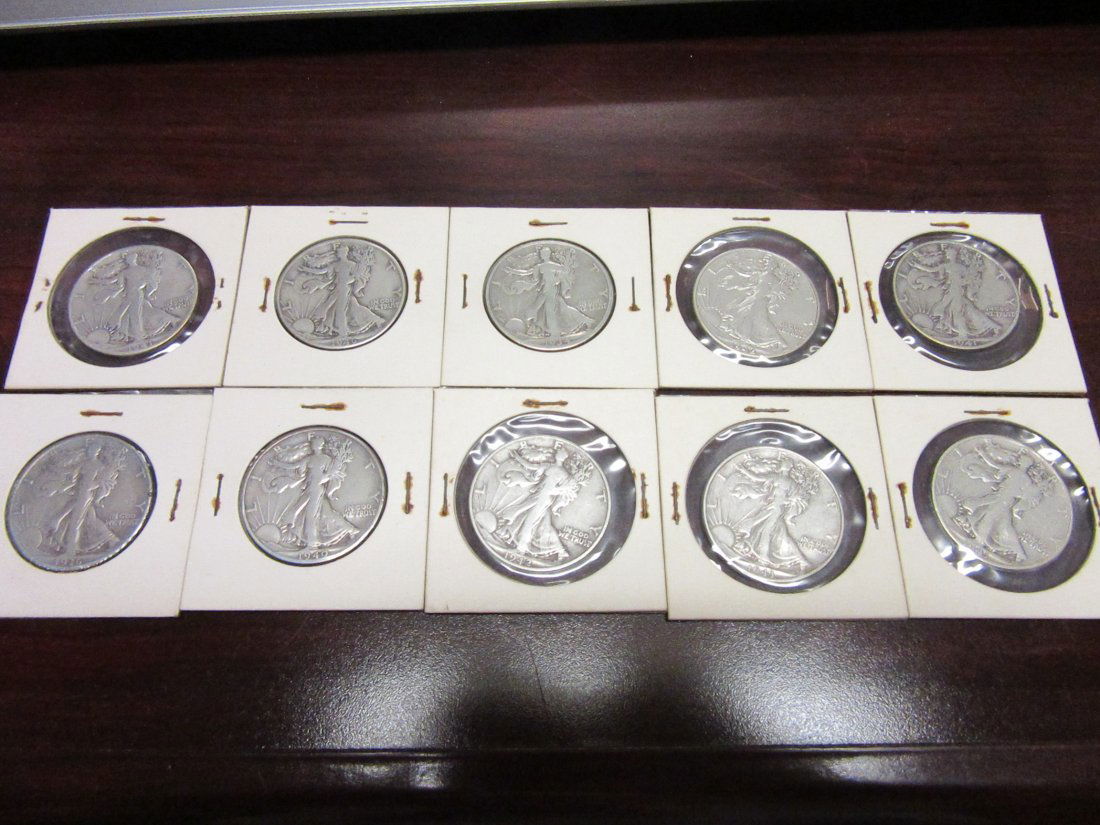 Lot Walking Liberty SIlver Half Dollars (1 of 8)