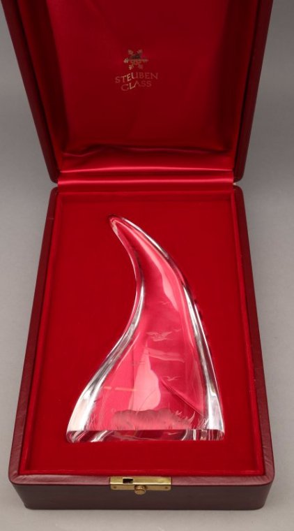 Signed & Numbered STEUBEN "Rhino Horn" Art Glass #17/50 (1 of 8)