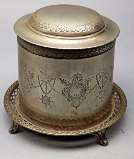 Antique Victorian Atkins Brothers Biscuit Box (1 of 4)