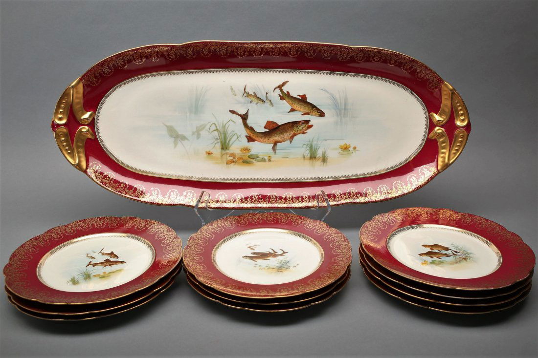 Large Antique D & C Limoges France Fish Platter 11 (1 of 3)
