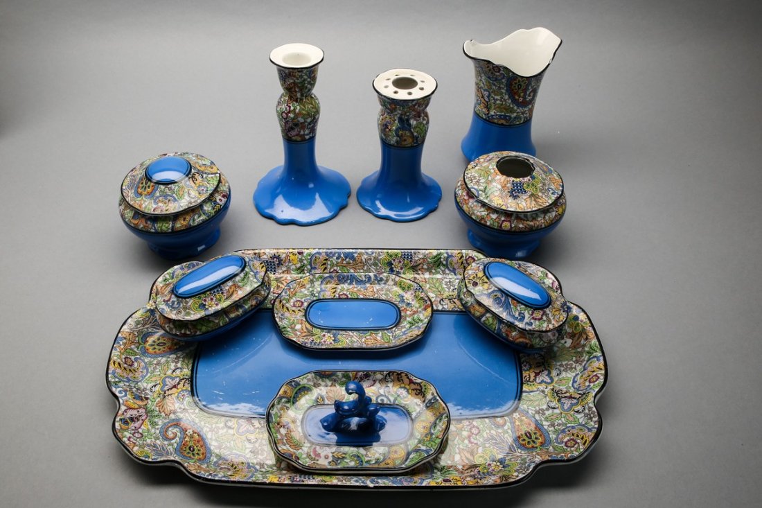 Falcon Ware J H W & Sons Dresser Set Antique Weatherby (1 of 4)