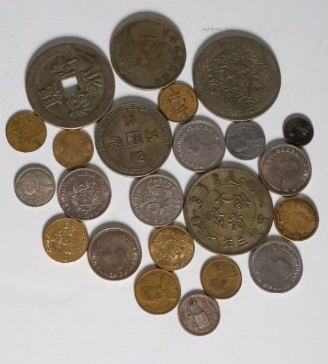 Large Lot Misc Thai / Chinese Coins, Some Silver (1 of 2)