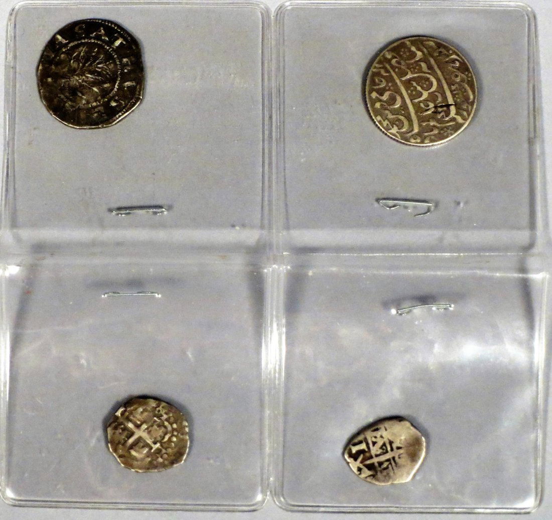 1652 Colonial 6 Pence and Arabic? Coin Lot (1 of 2)